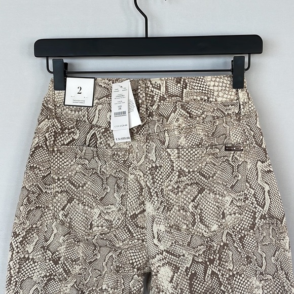 NWT WHBM Highrise Sculpt Skinny Brown snake 2R - Picture 16 of 16